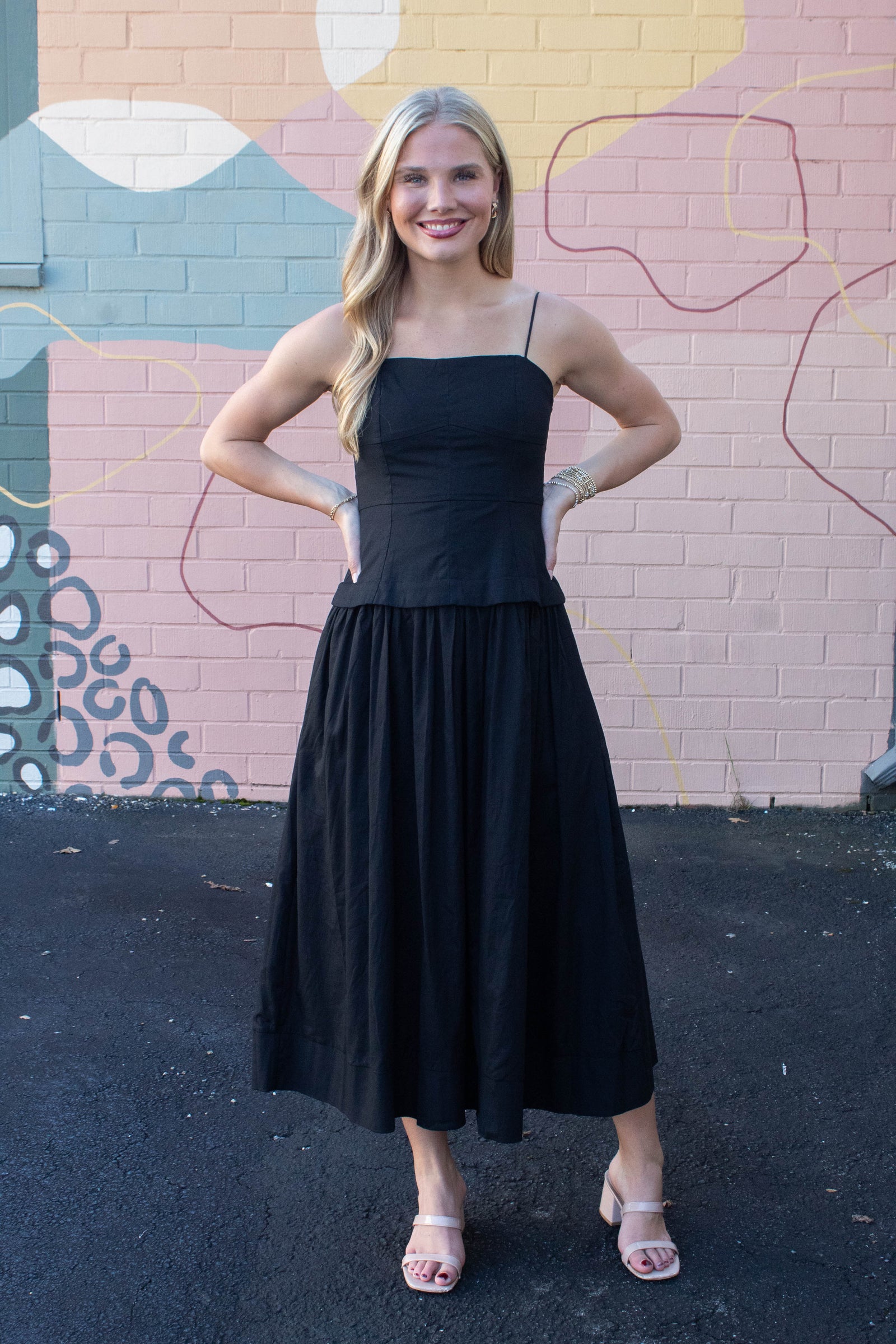Celeste Corset Lined Strapless Dress, Black S / Black