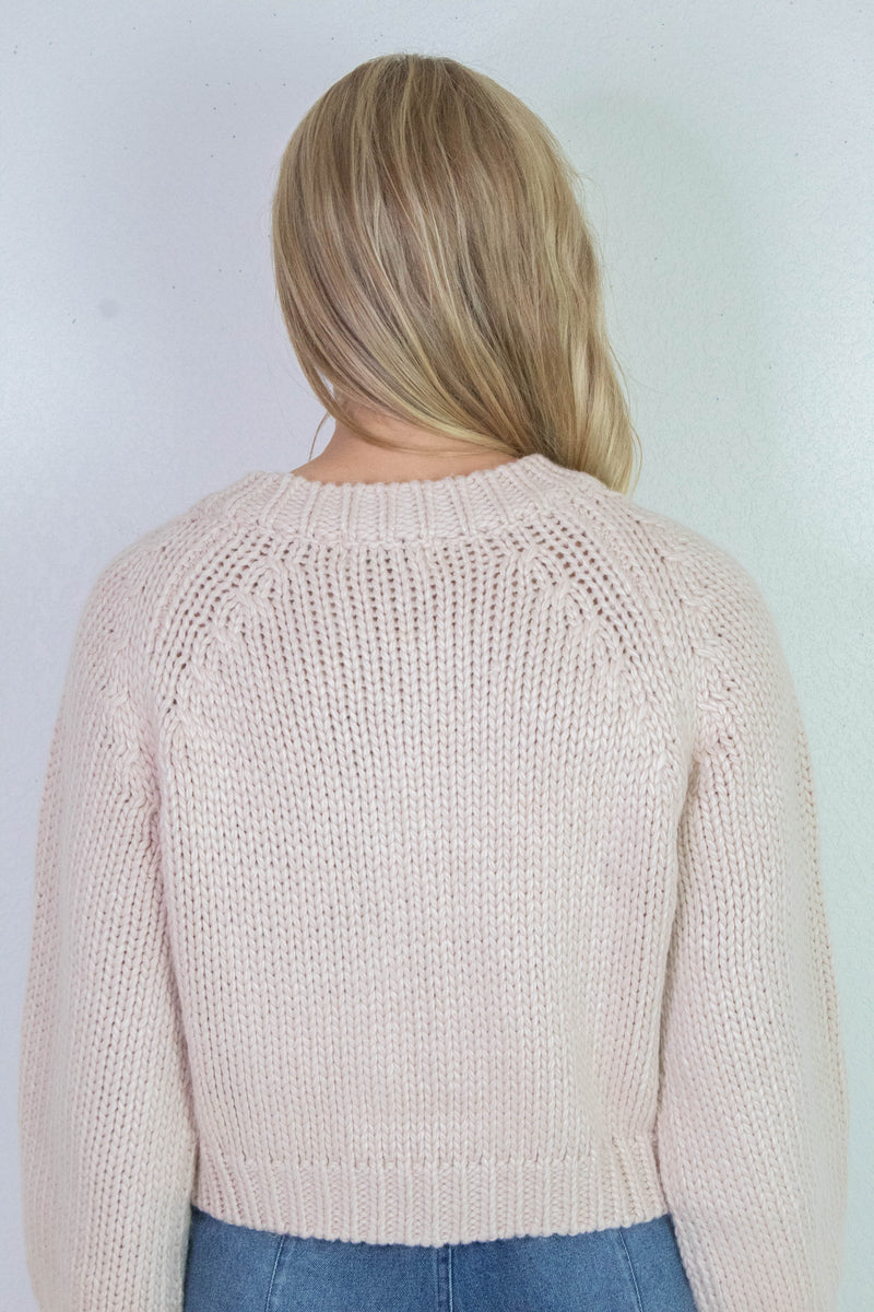 Dance More Buttoned Cardigan, Blush | Sadie & Sage