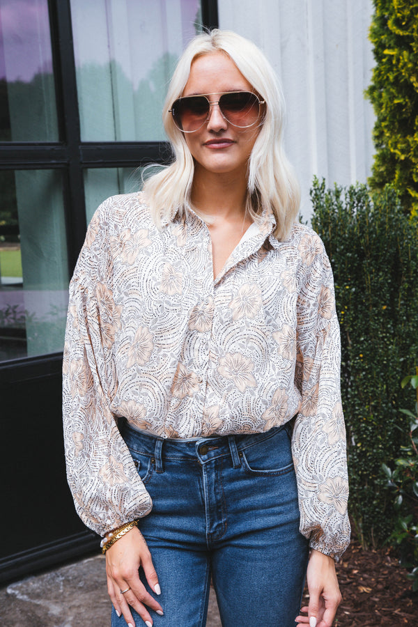 Golden Girl Bodysuit, Cream | Sadie & Sage