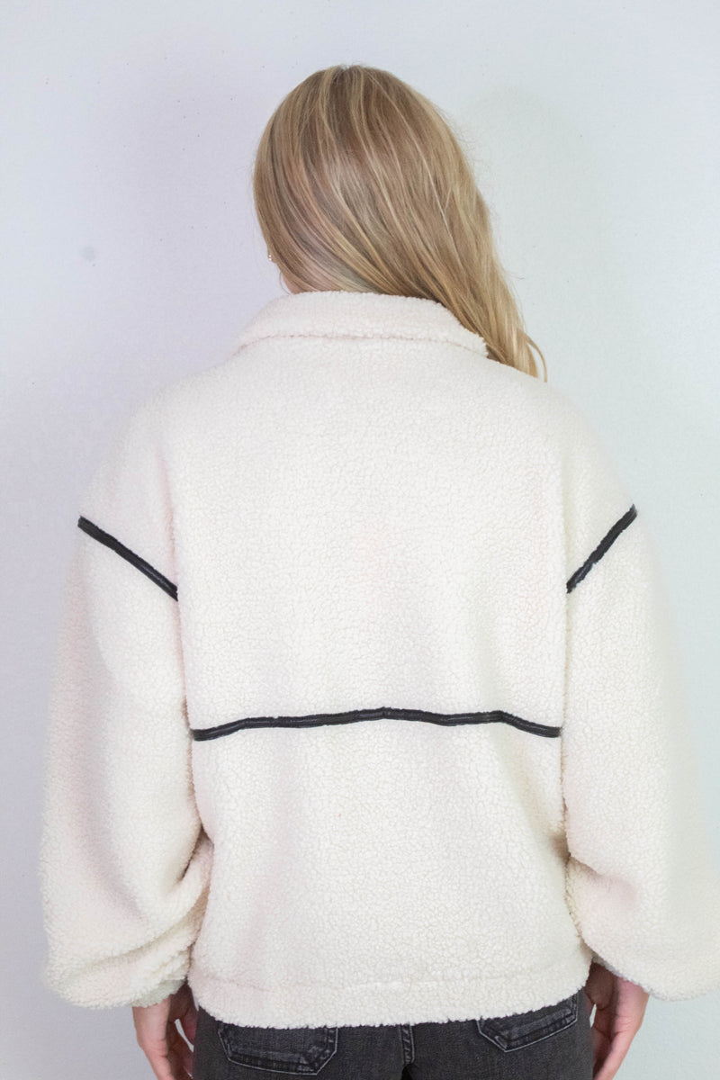 Hannah Sherpa Jacket, Cream