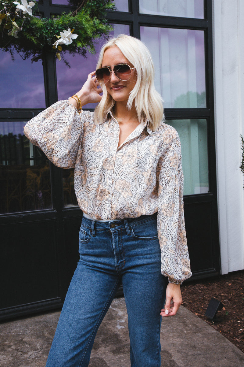 Golden Girl Bodysuit, Cream | Sadie & Sage