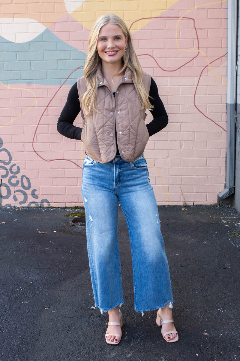 Charlotte High Rise Lightly Distressed Jeans, Medium