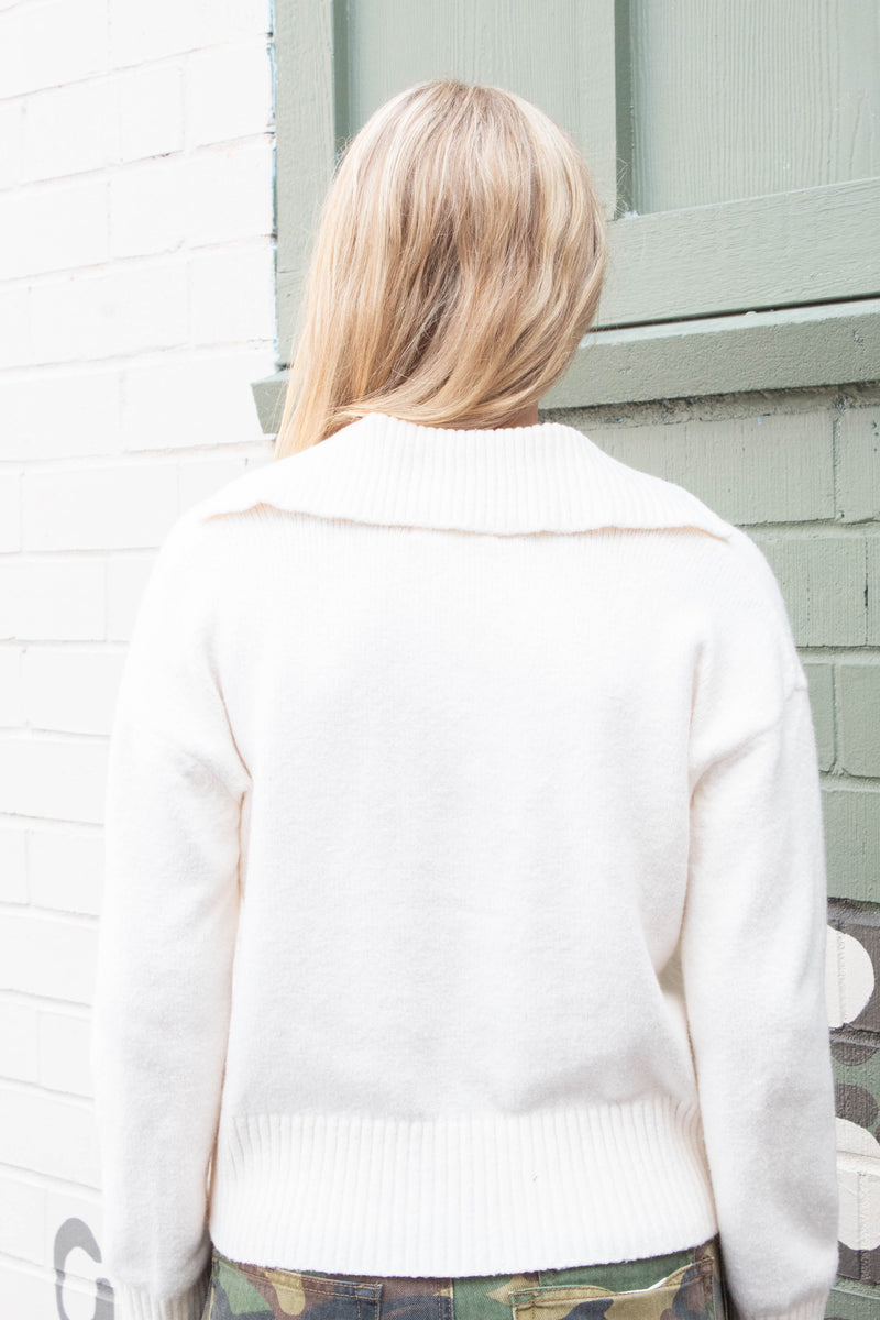Trading Up Polo Sweater, Ivory | Free People