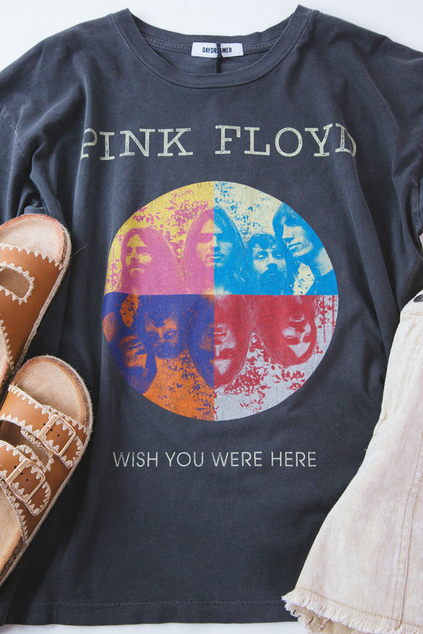 Pink Floyd Wish You Were Here Tee, Pigment Black | Daydreamer