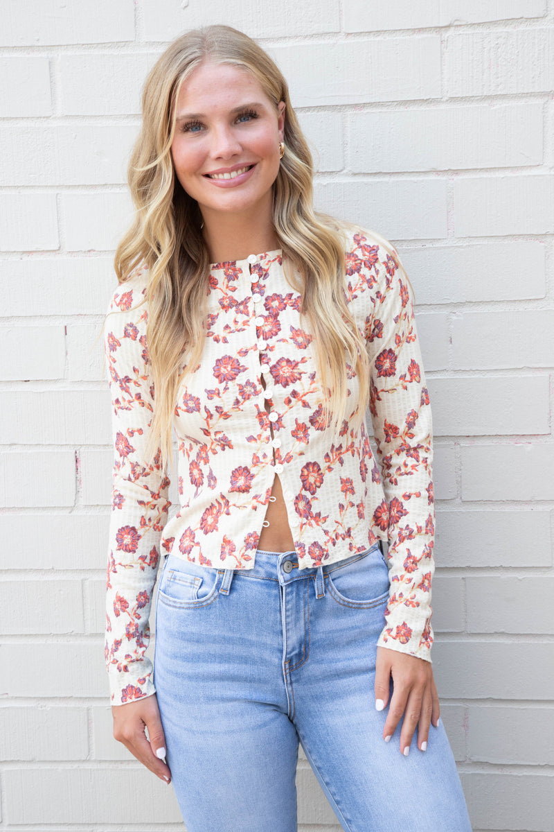 Tilly Printed Cardigan, Tea Combo | Free People