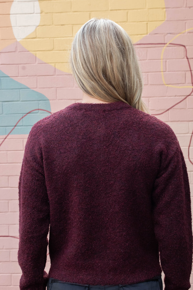 Boucle Cardi, Dark Crimson | Sanctuary
