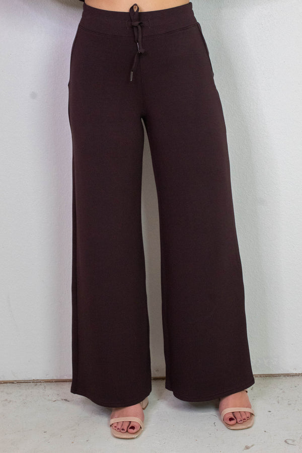 Airessentials Wide Leg Pant, Truffle Brown | SPANX