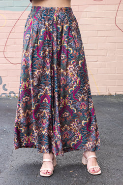 Ariah Printed Elastic Waist Pants, Caramel Mix