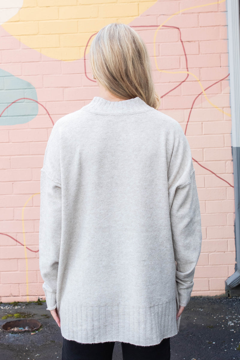 Oakleigh Relaxed Fit Sweater, Light Taupe