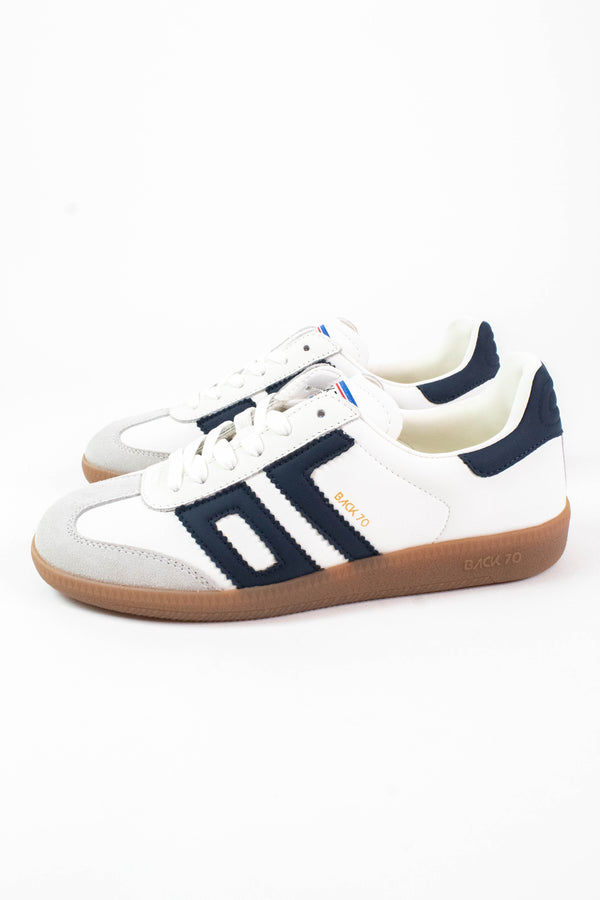 Cloud Lace Up Vintage Sneaker, Navy | Back 70