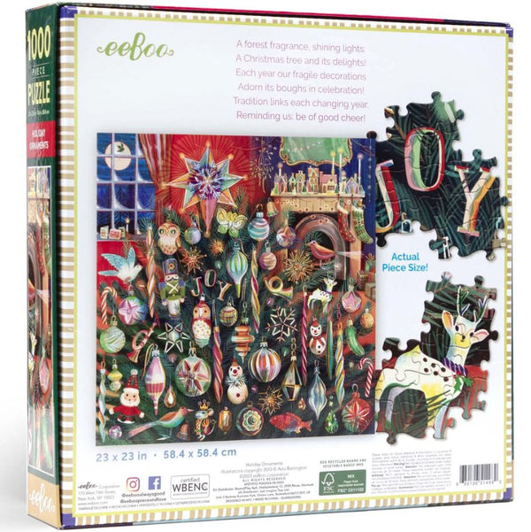 Holiday Ornaments 1000 Piece Puzzle