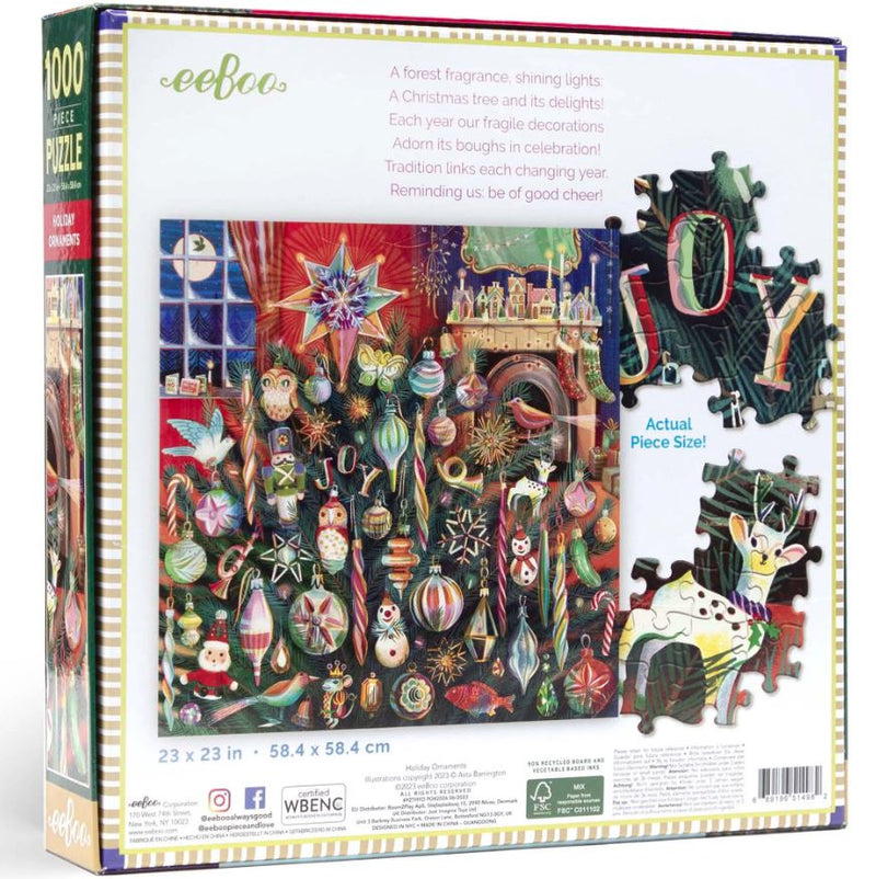 Holiday Ornaments 1000 Piece Puzzle
