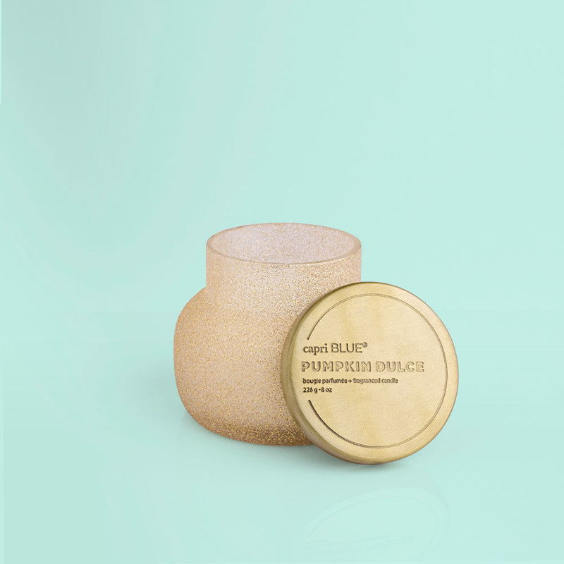 8oz Glam Champagne Glitter Candle, Pumpkin Dulce | Capri Blue