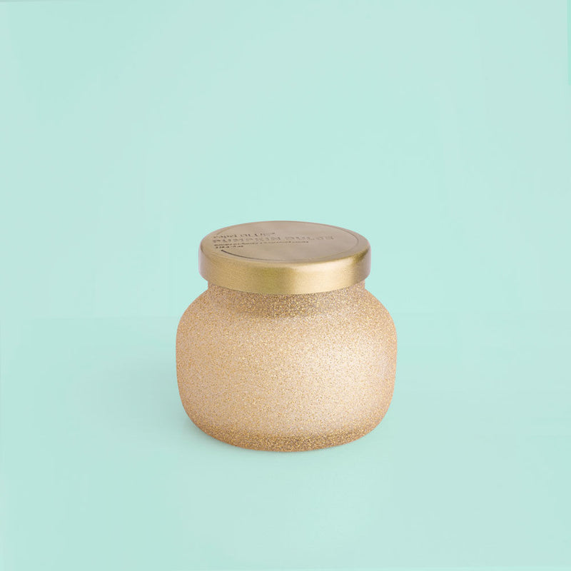8oz Glam Champagne Glitter Candle, Pumpkin Dulce | Capri Blue