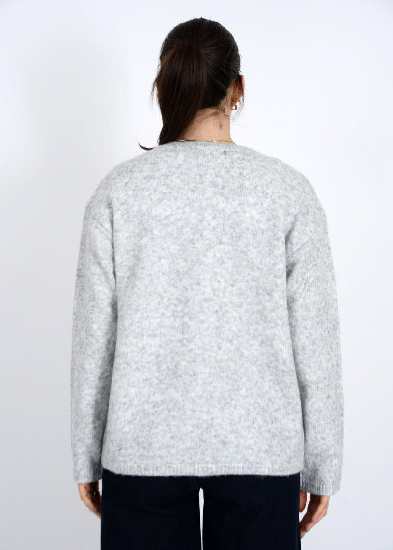 Calla Tie Front Cardigan, Grey Cloud | RD Style