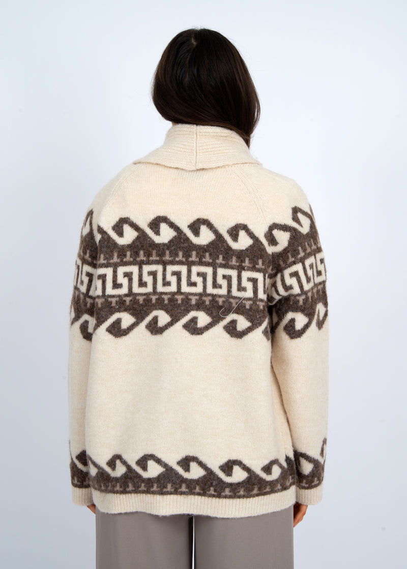 Astrid Shawl Collar Cardigan, Natural | RD Style