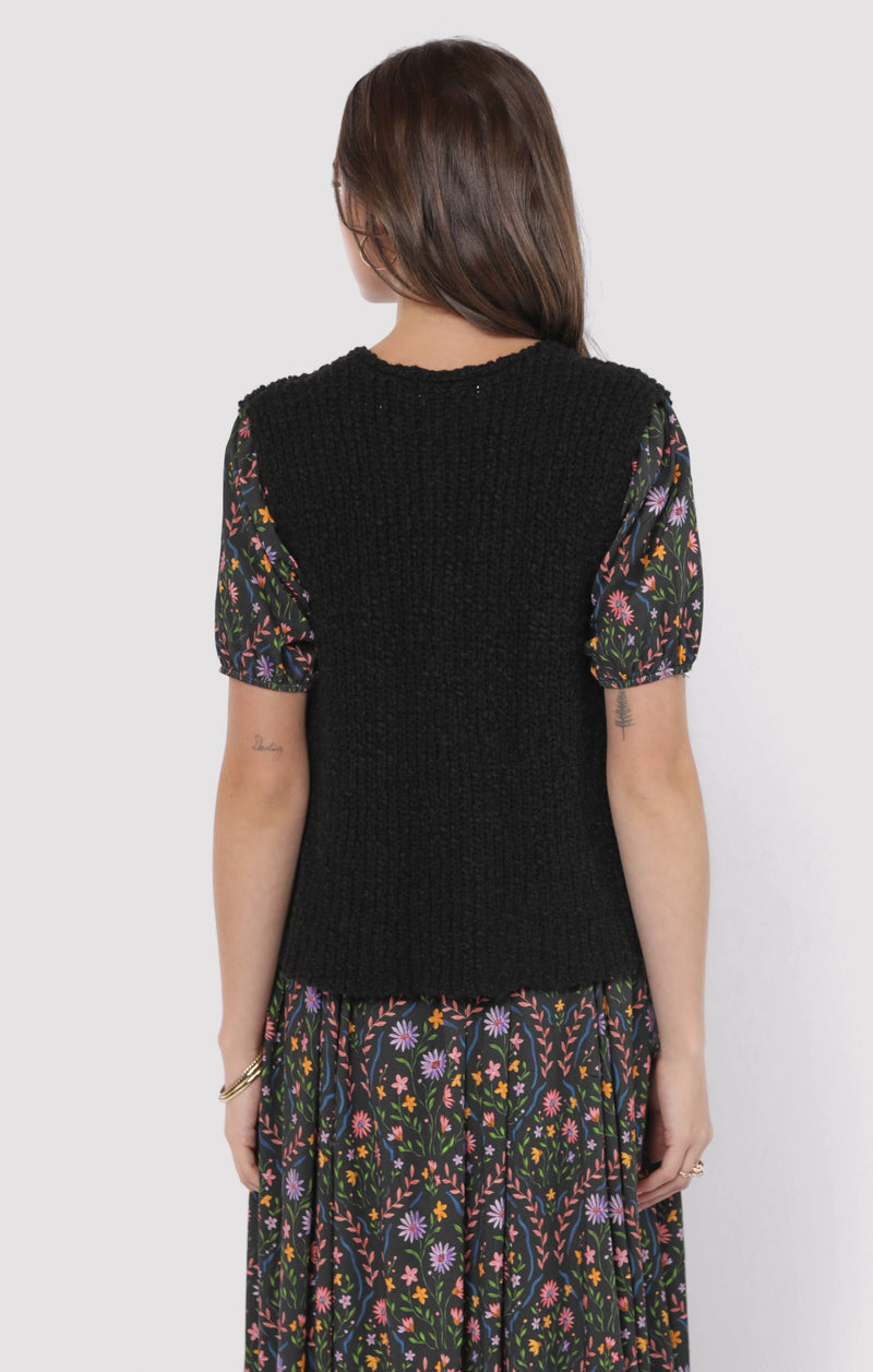 Arlo Cardi Vest, Black | Sadie & Sage