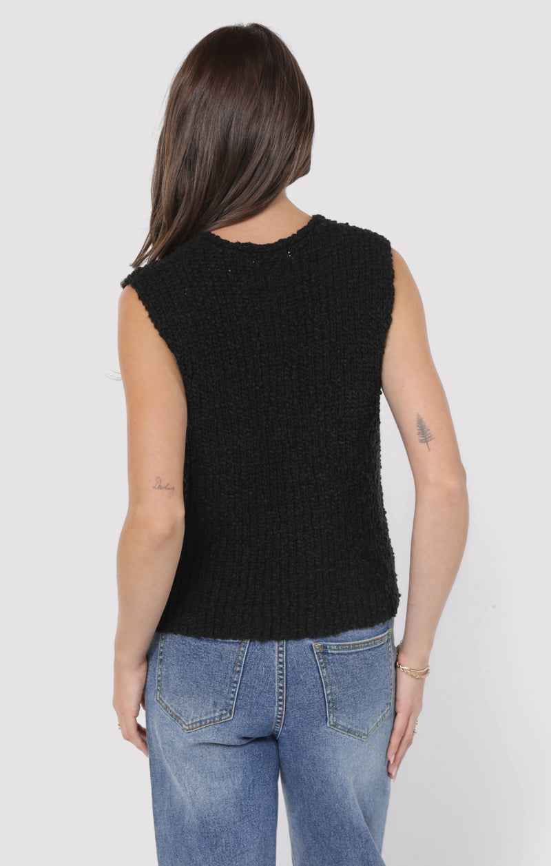 Arlo Cardi Vest, Black | Sadie & Sage