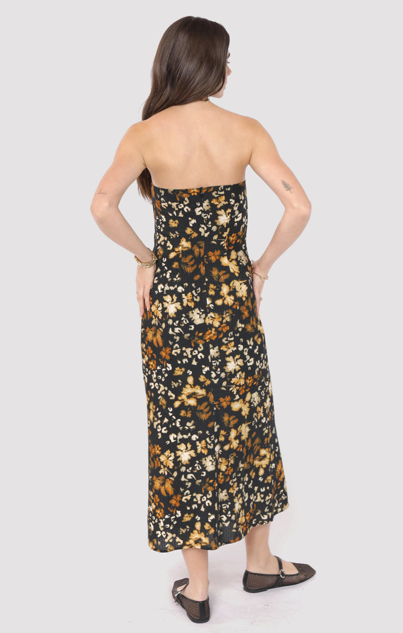 With Ease Tube Midi Dress, Black Multi | Sadie & Sage