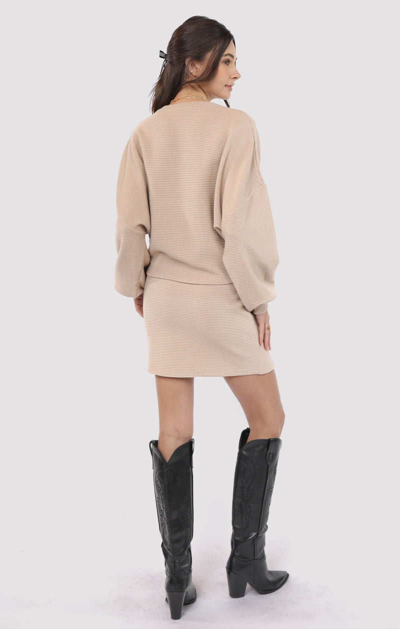 On a Stroll Knit Mini Skirt, Cream | Sadie & Sage