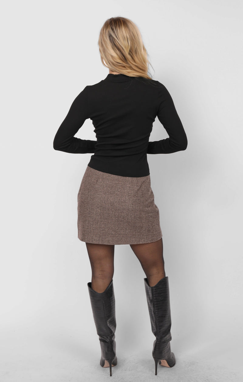 Ronan Mock Neck Top, Black | Sadie & Sage