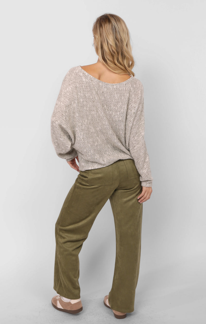 Billie Dolman Sleeve Knit Top, Olive | Sadie & Sage