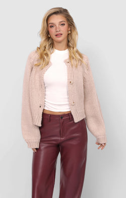Dance More Buttoned Cardigan, Blush | Sadie & Sage