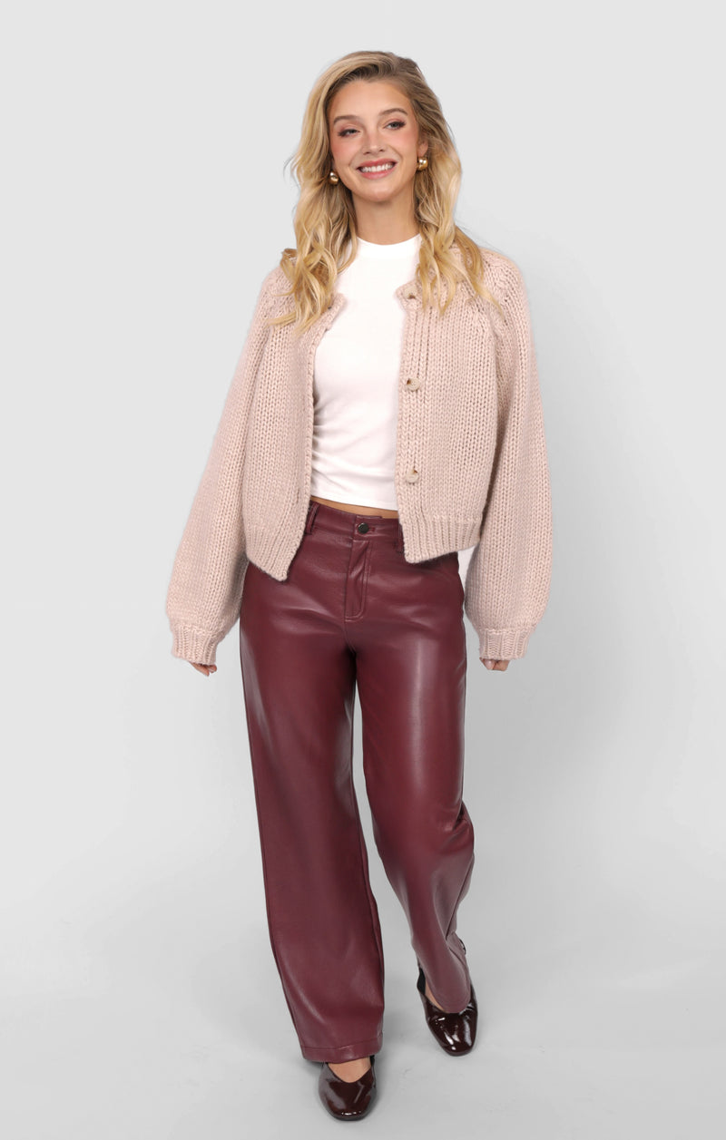 Dance More Buttoned Cardigan, Blush | Sadie & Sage