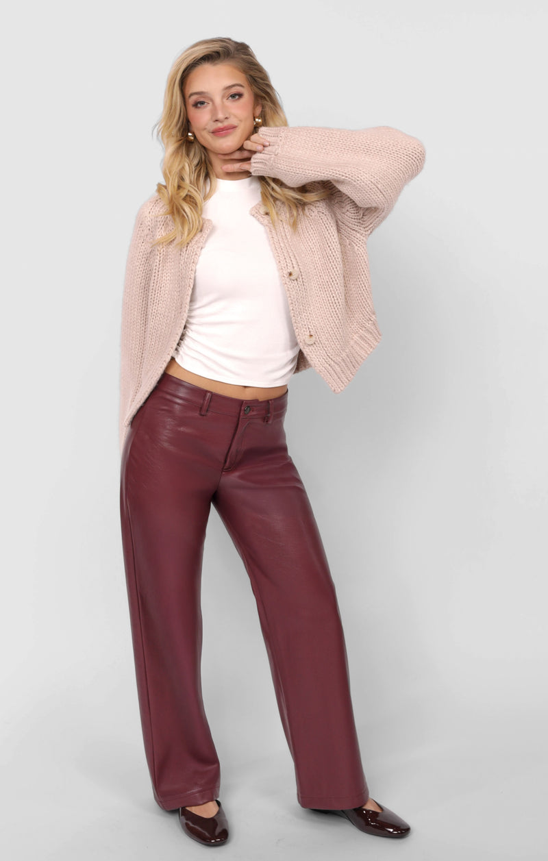 Dance More Buttoned Cardigan, Blush | Sadie & Sage