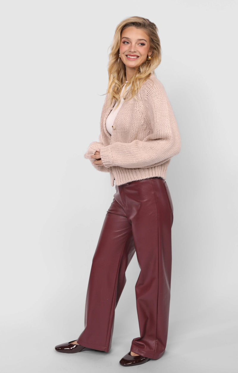 Dance More Buttoned Cardigan, Blush | Sadie & Sage