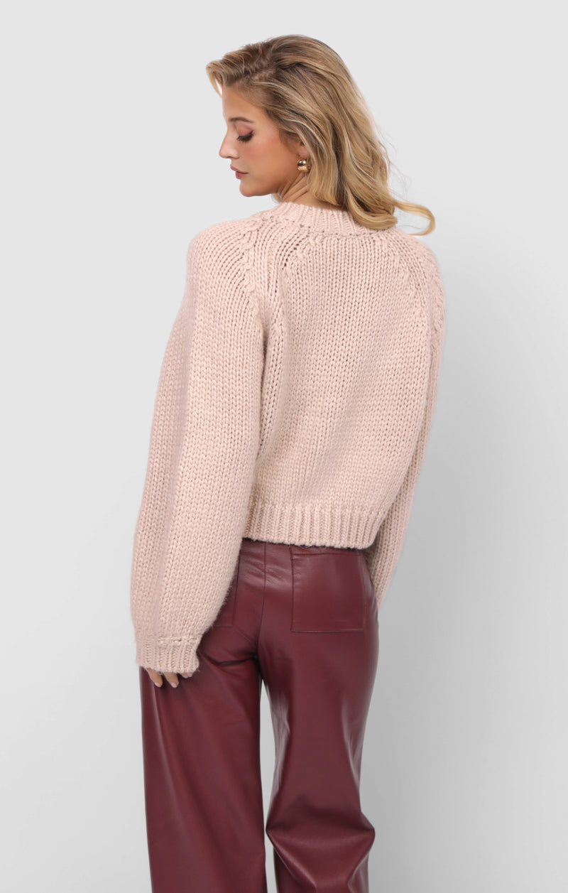 Dance More Buttoned Cardigan, Blush | Sadie & Sage