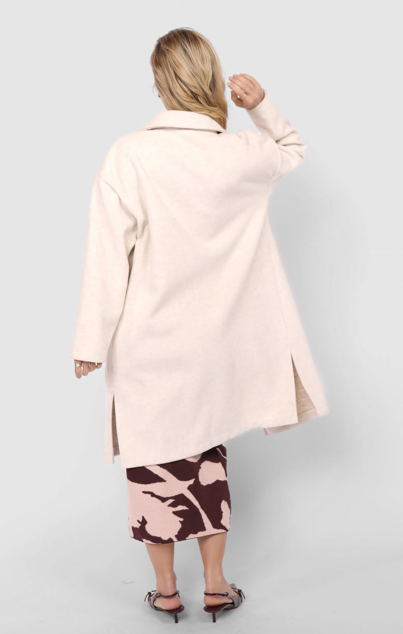 Out Of Town Open Front Coat, Ivory | Sadie & Sage