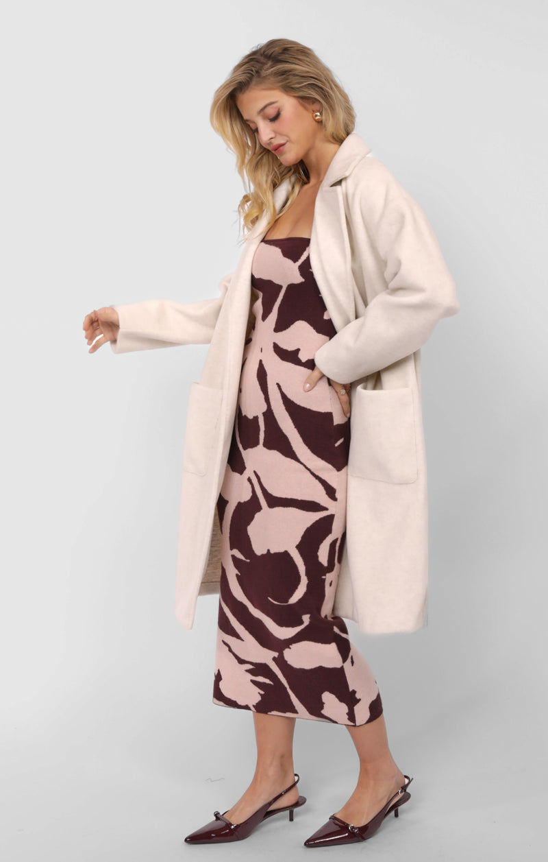 Out Of Town Open Front Coat, Ivory | Sadie & Sage