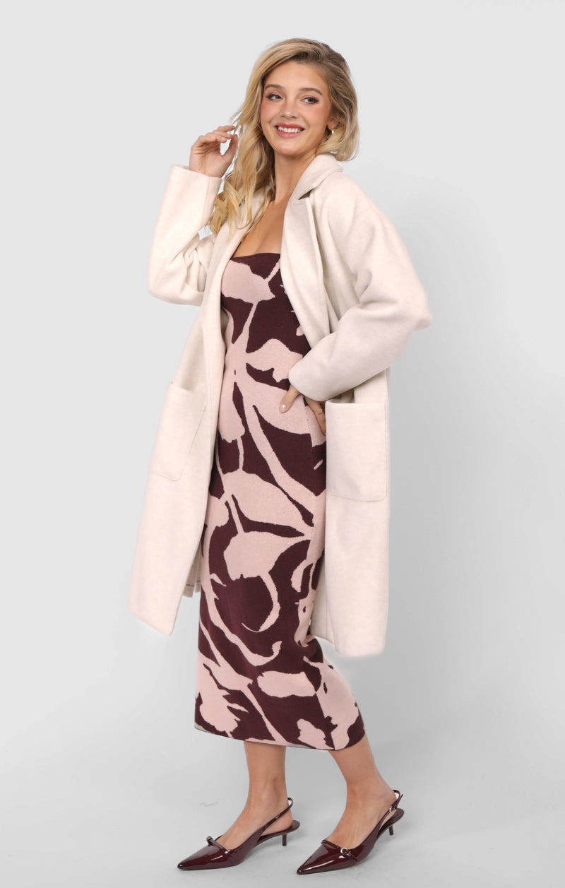 Out Of Town Open Front Coat, Ivory | Sadie & Sage
