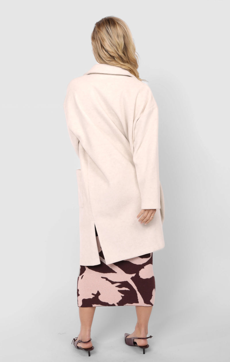 Out Of Town Open Front Coat, Ivory | Sadie & Sage