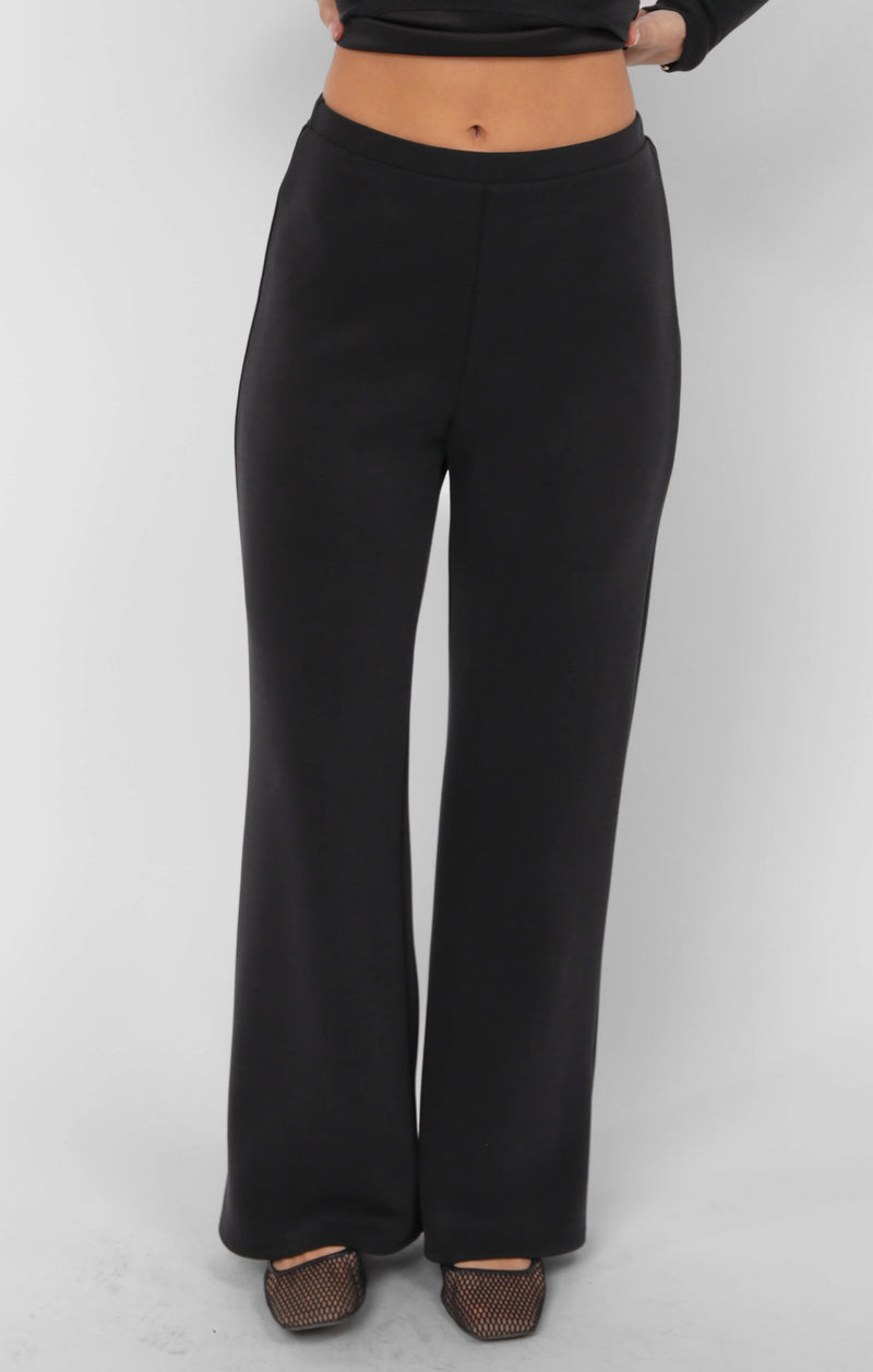 Hustle Knit Wide Leg Pants, Black | Sadie & Sage