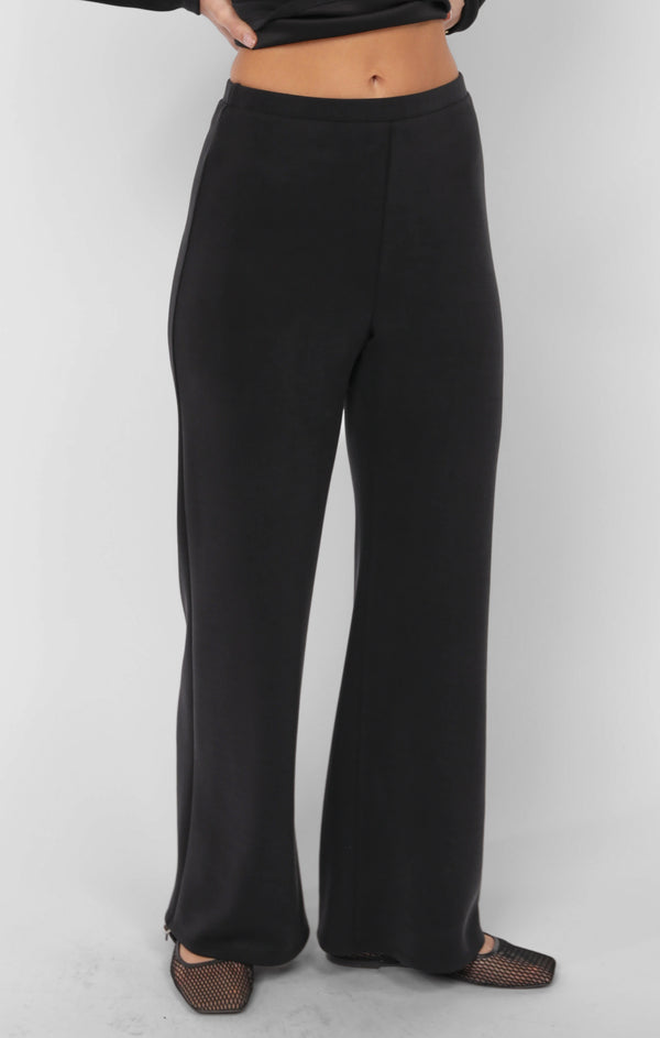 Hustle Knit Wide Leg Pants, Black | Sadie & Sage