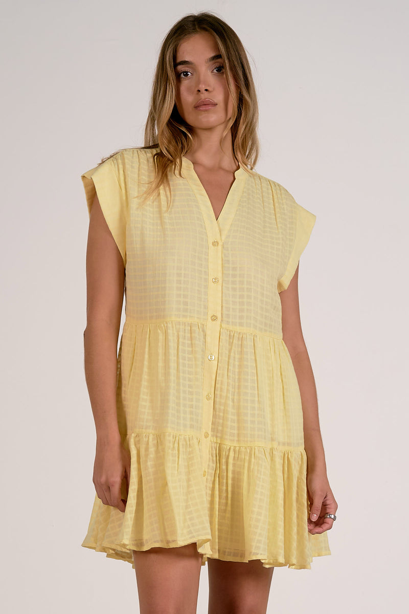 Selma Tiered Mini Dress, Yellow Selma Tiered Mini Dress, Yellow