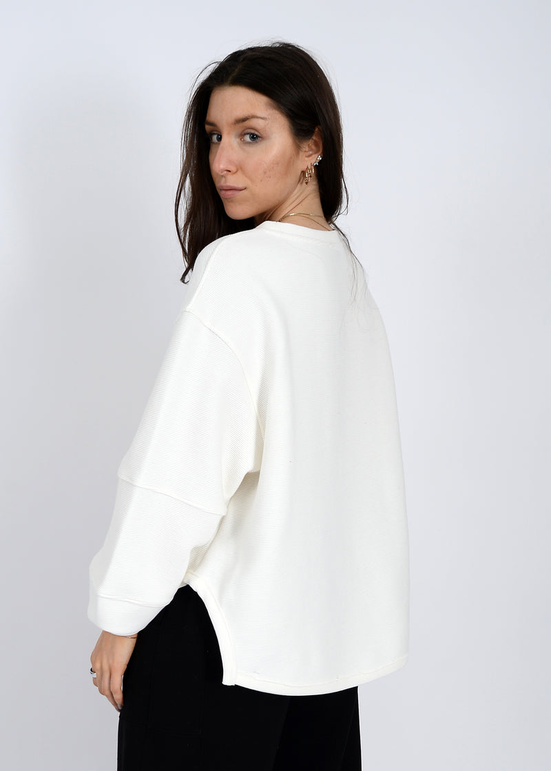 Lucina Ottoman Knit High Low Top, Calla Lilly | RD Style