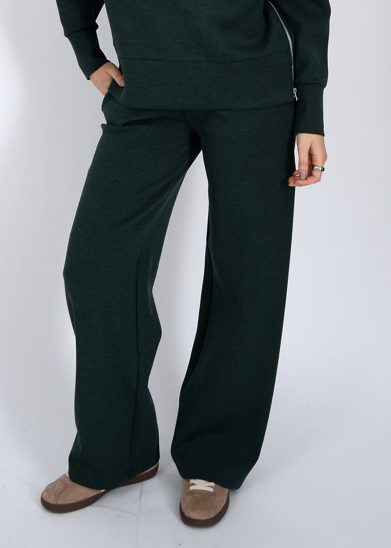 Victoria Melange Straight Leg Pant, Pine Melange | RD Style