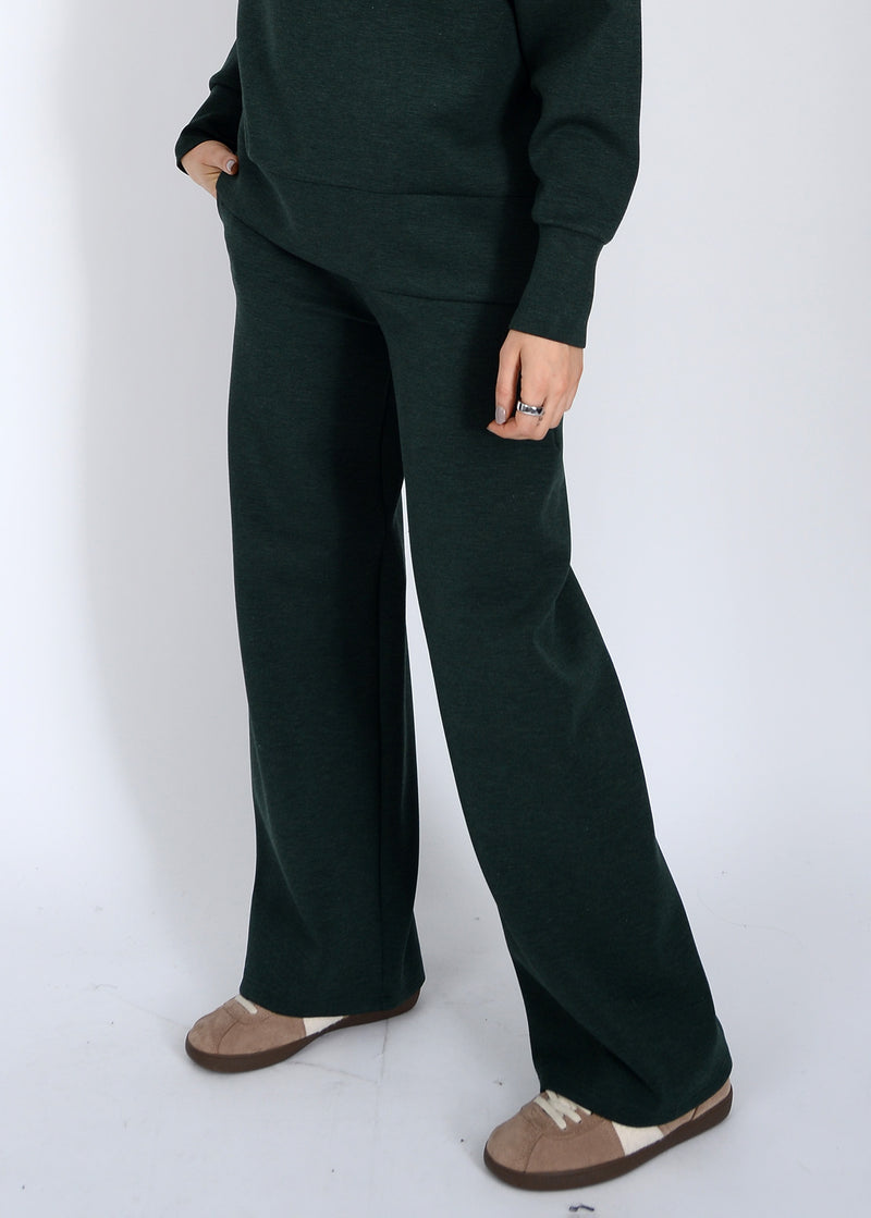 Victoria Melange Straight Leg Pant, Pine Melange | RD Style