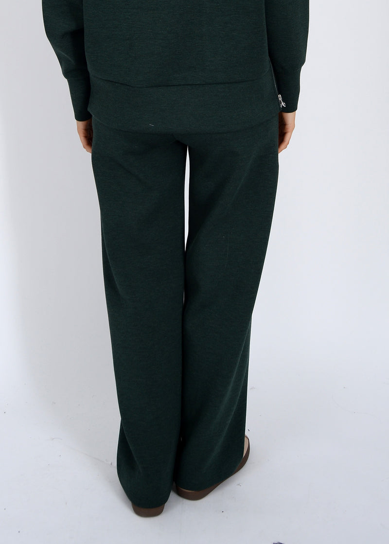 Victoria Melange Straight Leg Pant, Pine Melange | RD Style