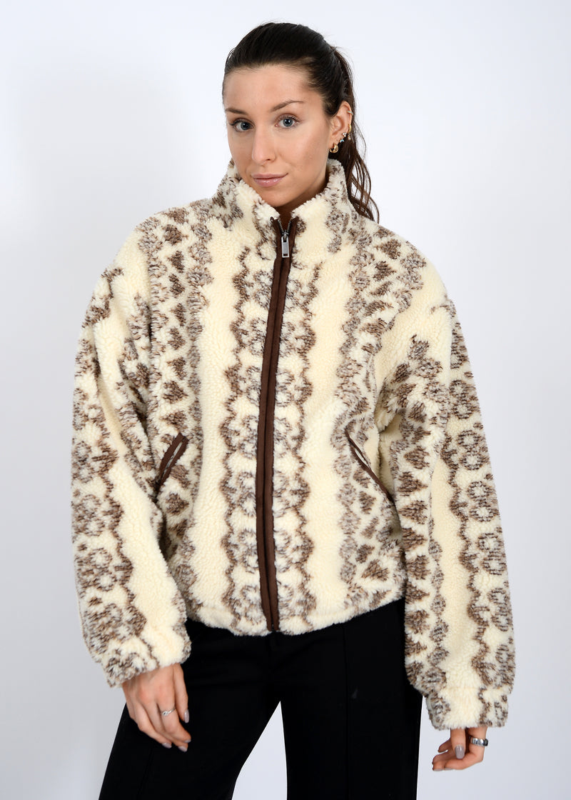 Whistler Sherpa Zip Front Jacket, Brown | RD Style