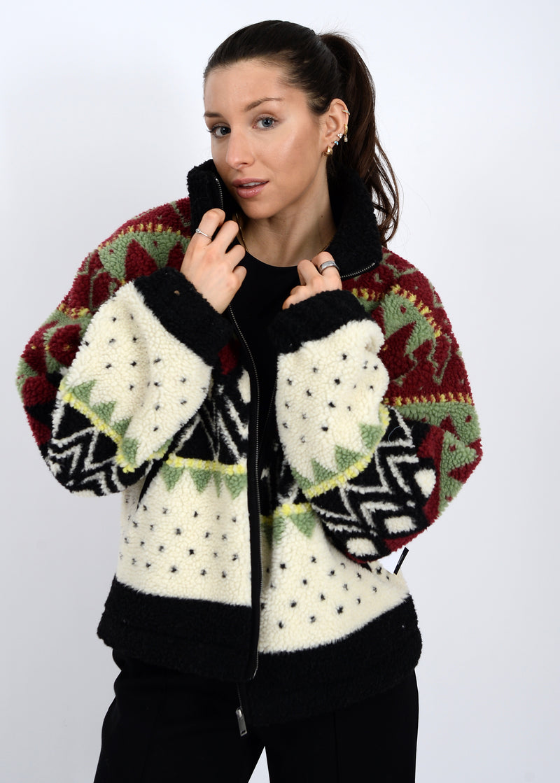 Whistler Sherpa Front Zip Jacket, Black | RD Style
