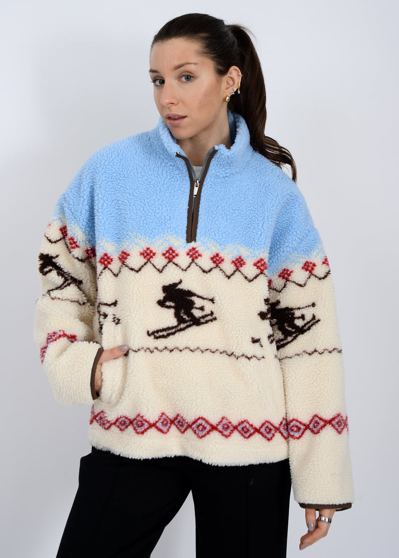 Alpine Sherpa Half Zip Jacket, Mu Skier | RD Style