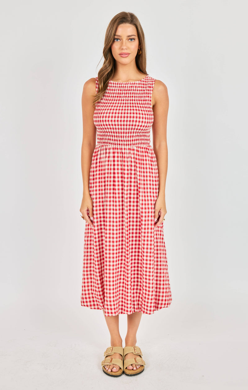 Apple Butter Midi Dress, Red Ivory | Sadie & Sage M / Red Ivory Apple Butter Midi Dress, Red Ivory | Sadie & Sage M / Red Ivory