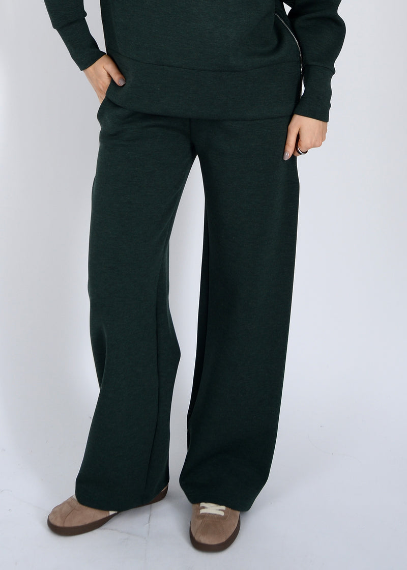 Victoria Melange Straight Leg Pant, Pine Melange | RD Style