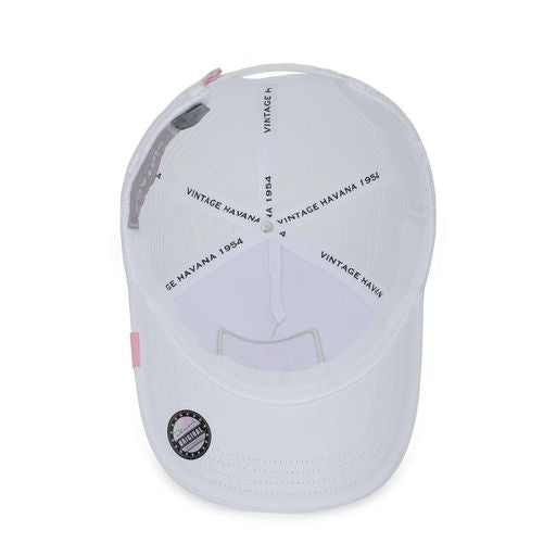 Glitter Patch Hat, White/Pink | Vintage Havana