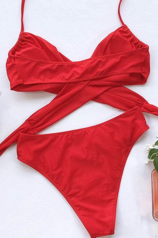 Lele Bikini Bottoms, Red