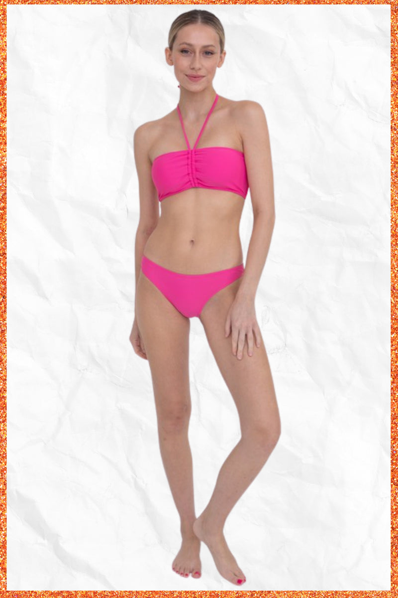Hamptons Bandeau Bikini Top, Pink